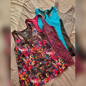 SOLD!! Lot of 4 Active Wear Exercise Tops Tanks M
